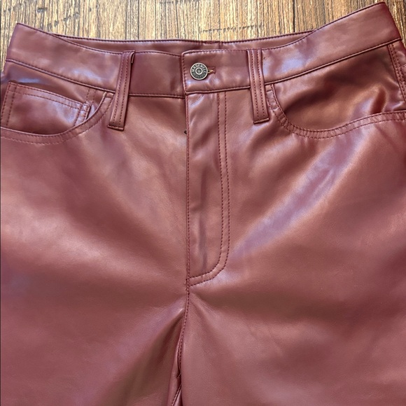 Madewell Perfect Vintage Straight Jean: Faux Leather Edition Size 28 EUC - Picture 4 of 11